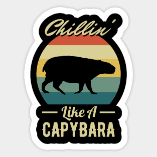 Chillin' Like A Capybara Sticker